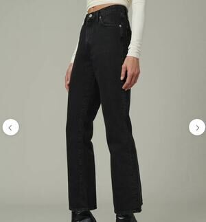 Joe's Jeans Black Boot Flare Jean SIZE 28 Rigid High Rise Ankle The Stacey $228